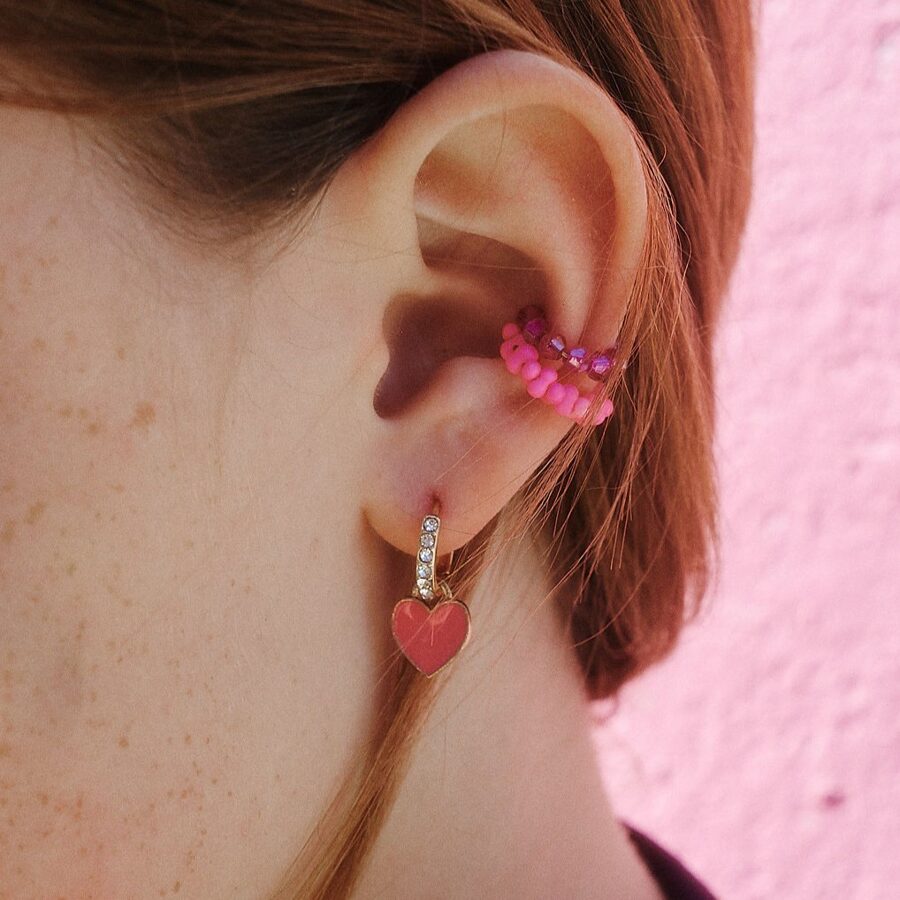 PREPPY pink sparkle earrings